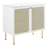 Modway Chaucer 36" Bathroom Vanity - White-MDF and Particleboard