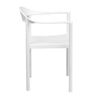 Flash Furniture HERCULES Plastic Cafe Stack Chair - White-Heavy Duty Metal Leg Construction