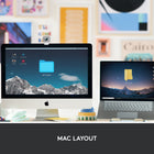 Logitech MX Keys Mini for Mac Minimalist Wireless Illuminated Keyboard - USB-C - Pale Grey-Bluetooth connecivity