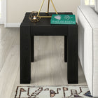 Hudson&Canal Langston 22"W Square Side Table - Black Grain-Features easy assembly