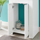 Modway Maybelle 24" Bathroom Vanity - White/Black-L-Shaped Metal Pulls
