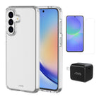 AXS Starter Kit Ultra Clear Case, Screen Protector & 30W Charger for Samsung Galaxy A36-Drop-tested, scratch resistant phone case with shock absorbing air pockets 