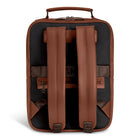 Champs Onyx Leather Compact Backpack - Brown-14.1 padded laptop sleeve
