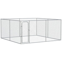 PawHut Dog Exercise Pen Enclosure - 172.2 sq. ft.- Silver-Ample room with 172 sq. ft. for a large, spacious enclosure 