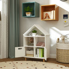 Qaba 3 Tier Kids Bookshelf with Two Drawers, for Bedroom, Kids Room - White-Versatile placement options for bedrooms, playrooms, or living areas
