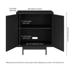 Hudson&Canal Whitman 28"W Accent Cabinet - Black Grain-8