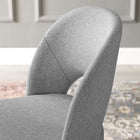 Modway Rouse Upholstered Fabric Dining Side Chair - Black/Light Grey-Mid-Century Modern Design