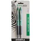 Zebra Z-Grip Max Gel Pens Retractable – 0.7mm – Green – 2 Pack-These pens feature wide barrels and soft rubber grips, for added writing comfort