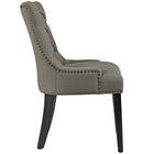 Modway Regent Fabric Dining Side Chair - Granite - 2 Pack-Studded Nailhead Trim