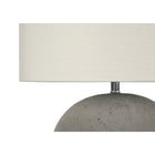 Monarch Specialties 20" H Contemporary Table Lamp - Grey Concrete / Ivory / Cream Shade-Minor assembly is required with illustrated instructions included. made with durable materials and backed with 2-year limited warranty against manufacturer's defects for your satisfaction