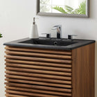 Modway Cayman 24" Bathroom Sink - Black-8-Inch Centerset Faucet Holes