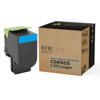 Ecotone Lexmark C241XC0 Remanufactured Toner - Standard Yield - Cyan-Colour: Cyan