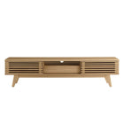 Modway Render 70" TV Stand - Oak-Two Adjustable Storage Shelves