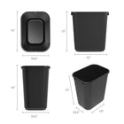 Storex Wastebasket - 29 L - Black-5