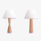 Decent Living 2-Piece Beech Table Lamp-Premium Material: Beautifully crafted from FAS solid beech wood.