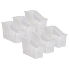 Teacher Created Resources Plastic Book Bin - Clear - 6 Pack-Clear plastic storage offers the style and functionality to create an organized classroom