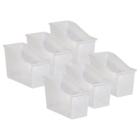 Teacher Created Resources Plastic Book Bin - Clear - 6 Pack-Clear plastic storage offers the style and functionality to create an organized classroom