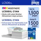 Brother Genuine LC506XLCS Ink Cartridge - High Yield - Cyan  -Brother Genuine LC506XLCS High Yield Cyan Ink Cartridges deliver consistent, reliable performance