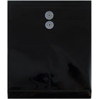 JAM Paper Plastic Envelopes with Button and String Tie Closure, Letter Open End, 9.75 x 11.75, Black Poly, 12 Pack (118B1BL)-Black