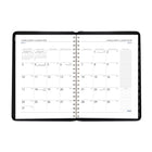 Mead 2027 Contempo Weekly/Monthly Appointment Book - 10-7/8" H x 8-1/4" W - Black - Bilingual-Weekly: one week per two-page spread, includes ruled notes space, hourly weekday appointments and open weekend scheduling, monthly: one month per two-page spread