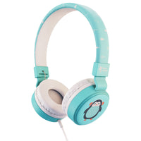 Planet Buddies Kids Wired Headphones - Light Blue (Penguin)-Safe Audio: Planet Buddies wired headphones for girls and boys are volume limited to 85 decibels to protect little ears against excessive noise. Perfect for kids from 3 years old, great for home study or enjoying kids tablets!
