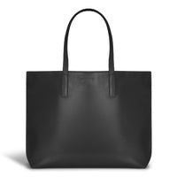 Champs Onyx Leather Open Tote - Black-CHAMPS Onyx Collection Open Tote