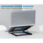 Mount-It! Portable Folding Laptop Stand - Black-Suitable for laptops up to 15" and most tablets