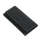 Roots Ladies Slim Clutch Wallet - Black-3 ID windows