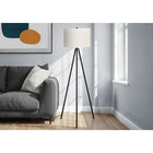 Monarch Specialties 63" H Floor Lamp - Black Metal / Ivory / Cream Shade-The 3-way switch holds a 100W/120V bulb (not included), allowing you to adjust the brightness to your desired level
