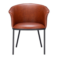 Zuo Garston Dining Chair - Brown-Plush and durable faux leather fabric
