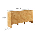 Modway Hudson 60" Burl Wood Sideboard - Natural-Burl Wood Laminate
