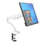ShoppingAll Single VESA Monitor Mount with Fully Adjustable Gas Spring Arm and Office Desk Clamp - White-Wide Compatibility: Supports 13"–32" monitors weighing 4.4–19.8 lb with VESA 75x75mm and 100x100mm mounting patterns, perfect for ergonomic work setups
