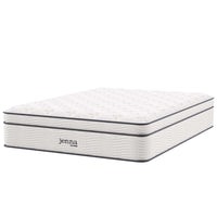 Modway Jenna 14" Innerspring and Foam Queen Mattress-Quilted Pillow-Top Cover