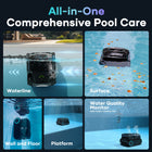 Aiper Scuba X1 Pro MAX Cordless All In One Robotic Pool Cleaner with Skimming, Ultra-Fine Filtration-Based on the pool map, FlexiPath 2.0 technology selects the optimal cleaning patterns for complex platforms and layouts, and guarantees 100% coverage, delivering spotless, thorough cleaning for all pools