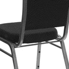 Flash Furniture HERCULES Series Crown Back Stacking Banquet Chair with Silver Vein Frame - Black Dot Patterned Fabric-Seamless Back Panel