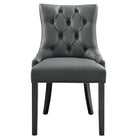 Modway Regent Tufted Vegan Leather Dining Chair - Grey-Assembly Required