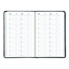 Blueline 2027 Traditional Daily Planner - 13-3/8" x 8" - Marble Green - Bilingual-Space for evening appointment