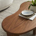 Modway Vetra Kidney-Shaped Free Coffee Table - Walnut-Wood Grain Veneer
