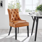 Modway Regent Tufted Vegan Leather Dining Chair - Tan-Dense Foam Padding