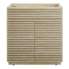 Modway Render 30" Faux Travertine Bathroom Vanity Cabinet - Travertine-Slatted Soft-Close Doors