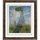 Woman with A Parasol by Claude Monet - Framed Print - 33" x 43"-High-quality art print professionally matted and framed