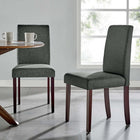 Modway Prosper Upholstered Fabric Dining Side Chair - Grey - 2 Pack-Chic Accent Chairs