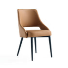 Manhattan Comfort Tremont 21.7" Modern Leatherette Upholstered Dining Chair - Saddle-Weight Capacity: 275 lb. Each