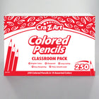 Cra-Z-Art Coloured Pencil Classroom Pack - 10 Assorted Colours - 250 Pack-Great for any classroom setting