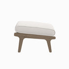 Modway Saratoga Outdoor Patio Teak Ottoman - Weathered Grey-Non-Marking Foot Glides