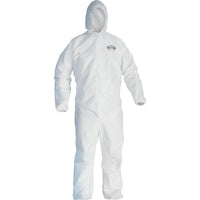 Kimberly-Clark Professional, Kleenguard A40 Coveralls, 3X-Large, White, Microporous - 10 Pack-Colour: White