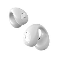 MyBat Open Ear Bluetooth Earbuds - White-Secure Open‑Ear Fit - Comfortable, stays in place during activity
