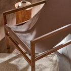 Modway Sonora Leather Sling Chair - Nutmeg Brown-Stretcher Bar