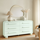 Modway Bellamy Curved 6-Drawer Dresser - Sage-Rounded Silhouette