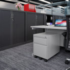 Ceha MDG Series Box-File Mobile Pedestal - Metal Grey -Sleek Design: Integrated drawer handles for a clean, modern look.